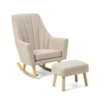 Tutti Bambini Jonah Rocking Chair and Footstool Set - Stone