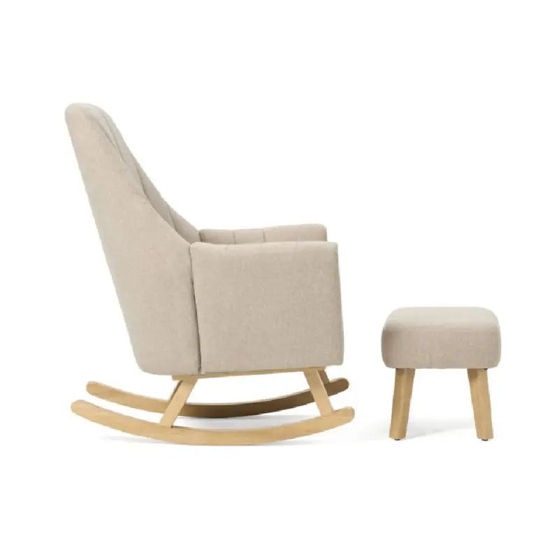 Tutti Bambini Jonah Rocking Chair and Footstool Set - Stone
