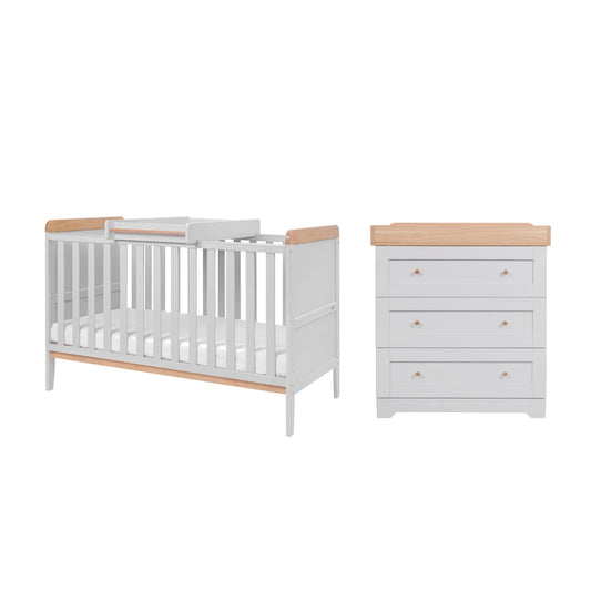 Tutti Bambini Rio 2 Piece Nursery Room Set – Dove Grey/Oak