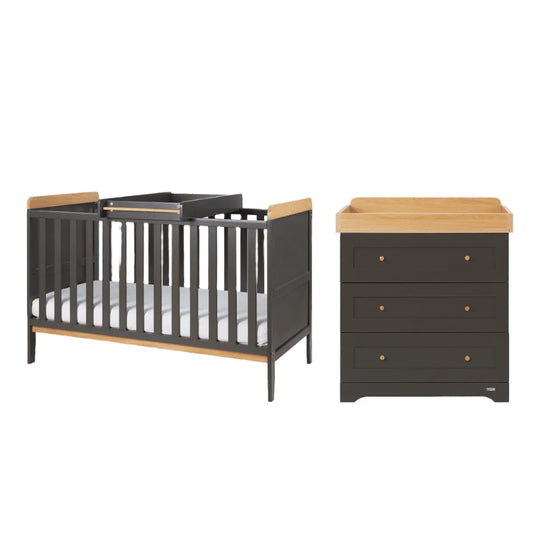Tutti Bambini Rio 2 Piece Nursery Room Set – Slate Grey/Oak