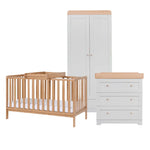Tutti Bambini Malmo And Rio 3 Piece Nursery Furniture Set - Dove Grey/Oak