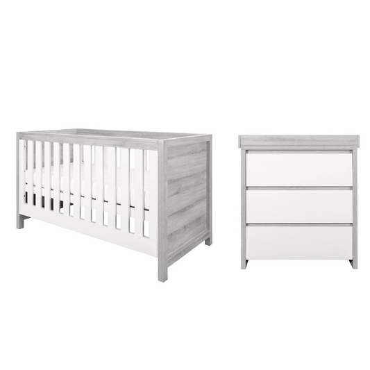 Tutti Bambini Modena 2 Piece Room Set - Ash Grey and White