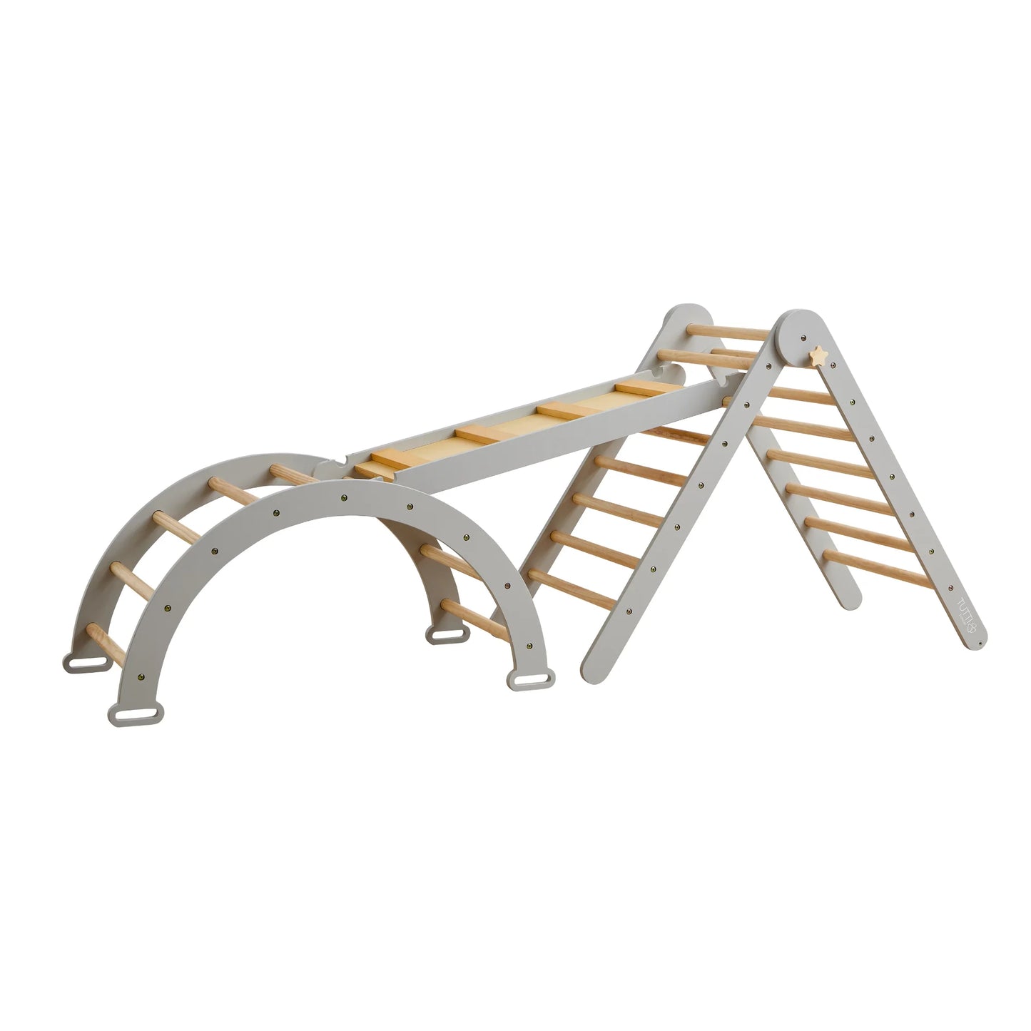 Tutti Bambini Scala Montessori 3 In 1 Pikler Climbing Frame With Climbing Wall - Mushroom