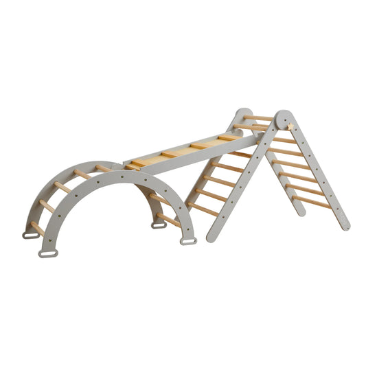 Tutti Bambini Scala Montessori 3 In 1 Pikler Climbing Frame With Climbing Wall - Mushroom