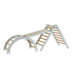 Tutti Bambini Scala Montessori 3 In 1 Pikler Climbing Frame With Climbing Wall - Sea Mist