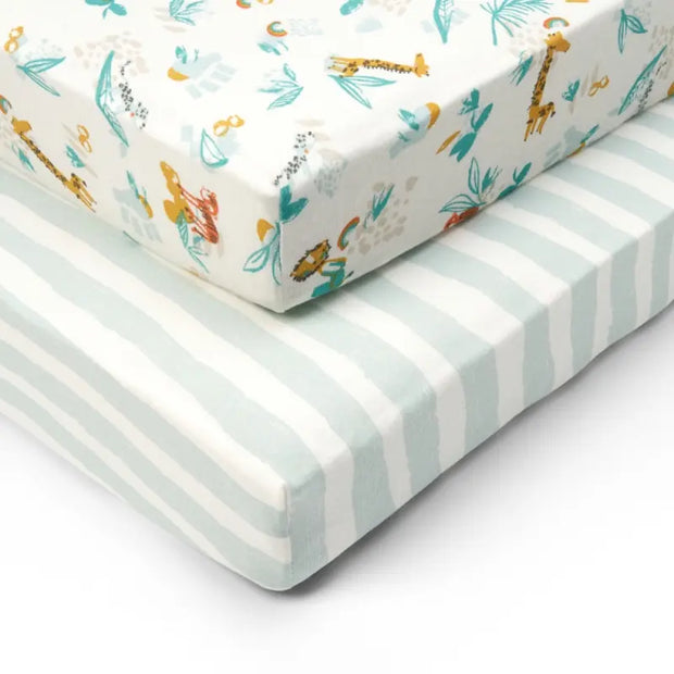 Tutti Bambini Pack of 2 Run Wild Cot Bed Fitted Sheets