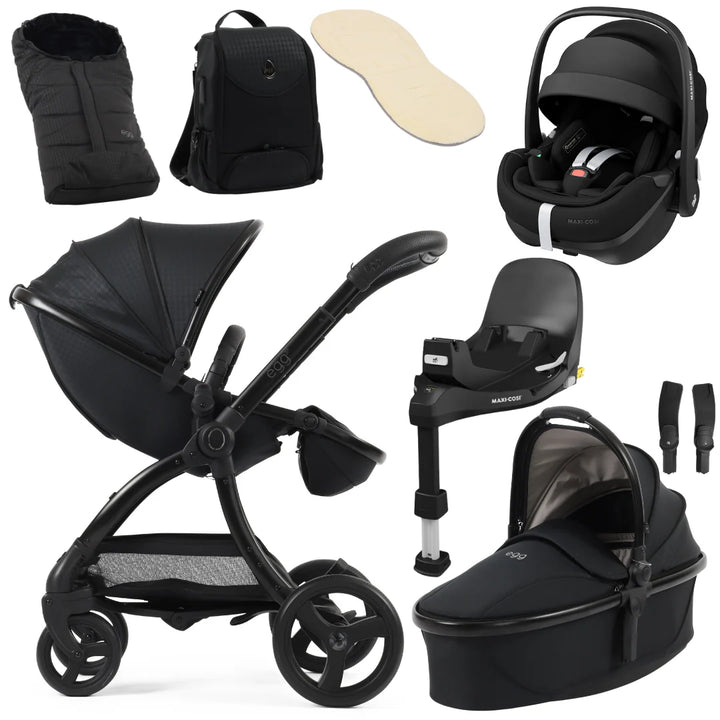 egg3 Maxi Cosi Pebble 360 Pro2 + Base Travel System - Houndstooth Black
