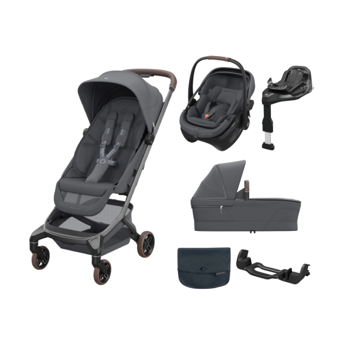 Maxi-Cosi Fame Cabin Zero G Coral Slide Pro Travel System Bundle - Moon Graphite