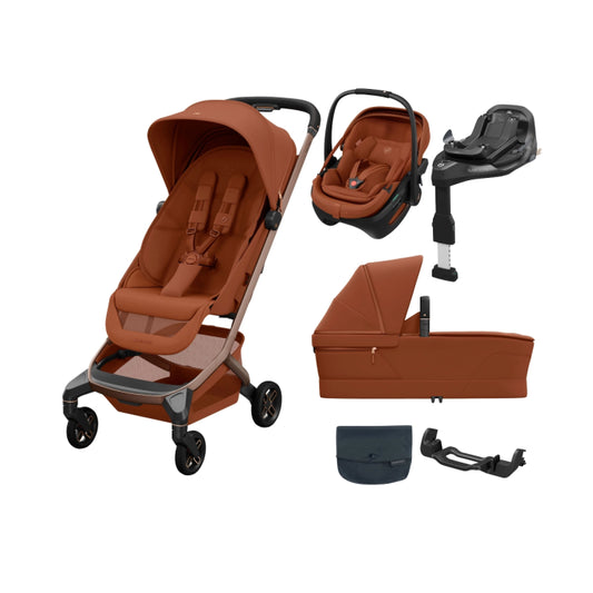 Maxi-Cosi Fame Cabin Zero G Coral Slide Pro Travel System Bundle - Copper Terra
