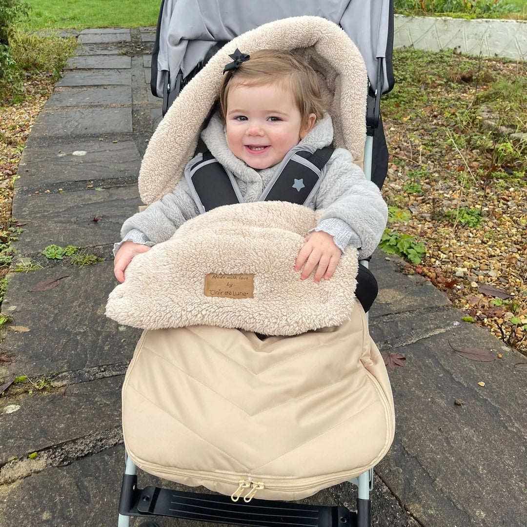 Clair De Lune Snug Universal Pushchair Footmuff - Beige