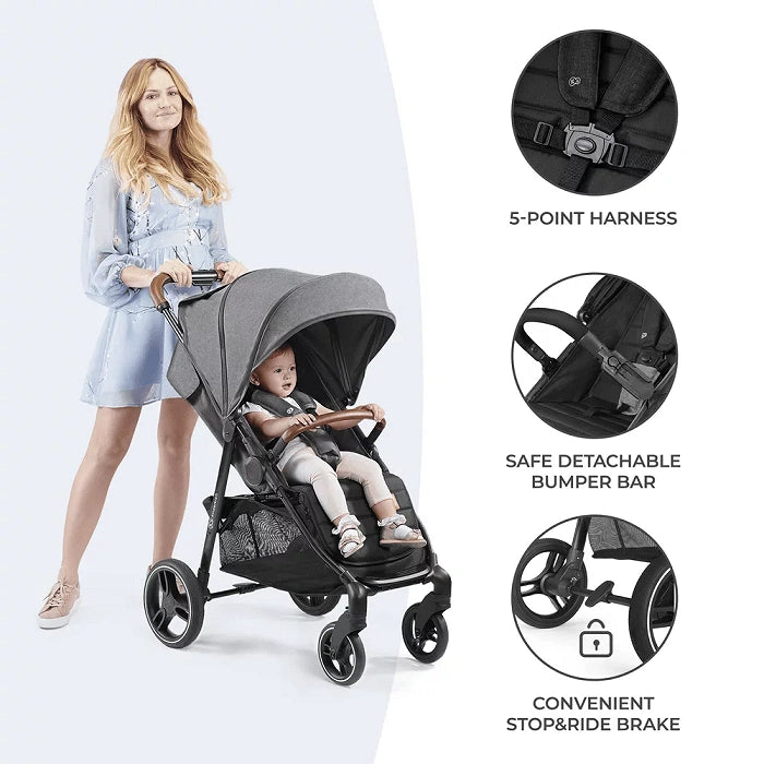 Kinderkraft GRANDE PLUS Pushchair Grey