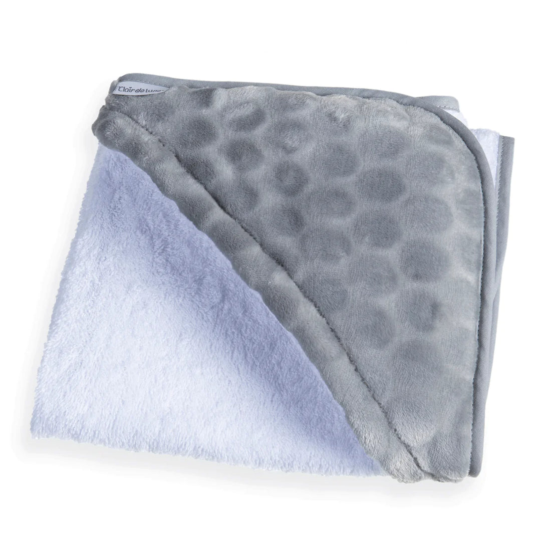 Clair De Lune Marshmallow Hooded Towel - Grey