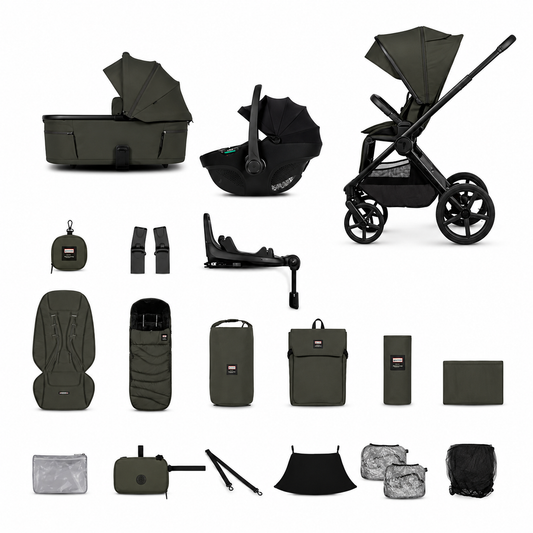 Hunter x Venicci Special Edition Upline3 4in1 Luxury Travel System Bundle - Dark Olive
