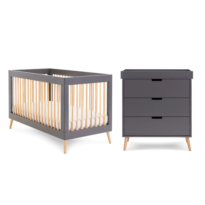 Obaby Maya 2 Piece Room Set - Slate/Natural