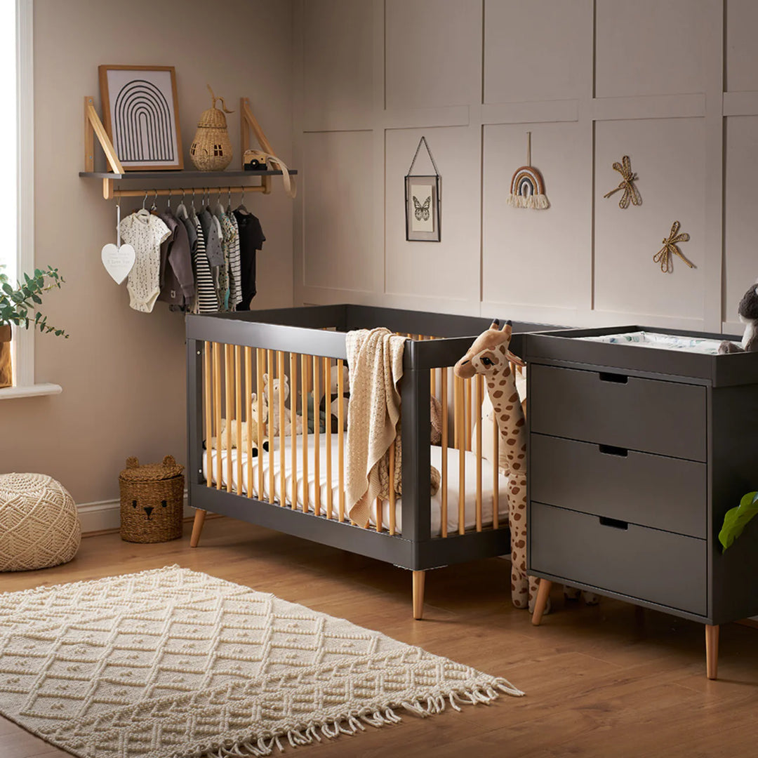 Obaby Maya 2 Piece Room Set - Slate/Natural