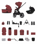 Hunter x Venicci Special Edition Upline3 4in1 Plus, Ultimate Travel System Bundle - Red
