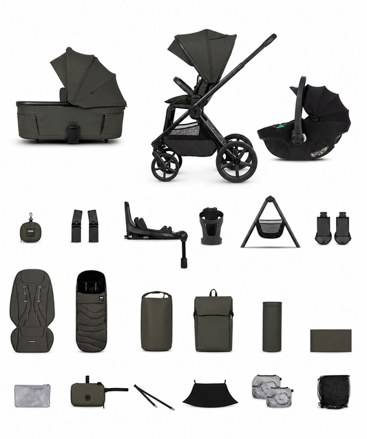 Hunter x Venicci Special Edition Upline3 4in1 Plus, Ultimate Travel System Bundle - Dark Olive