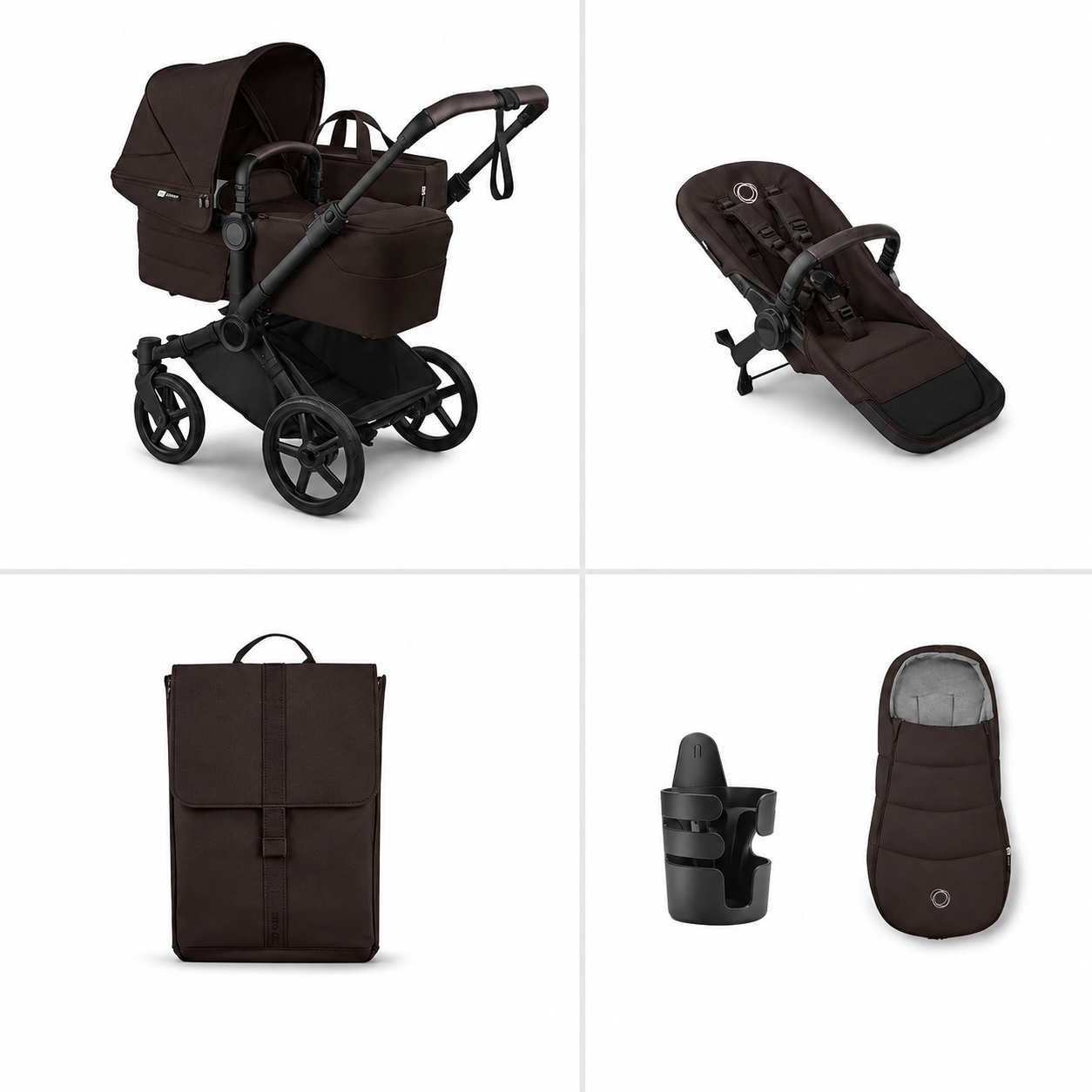 Bugaboo Donkey 6 Single Essentials Bundle - Cocoa Brown