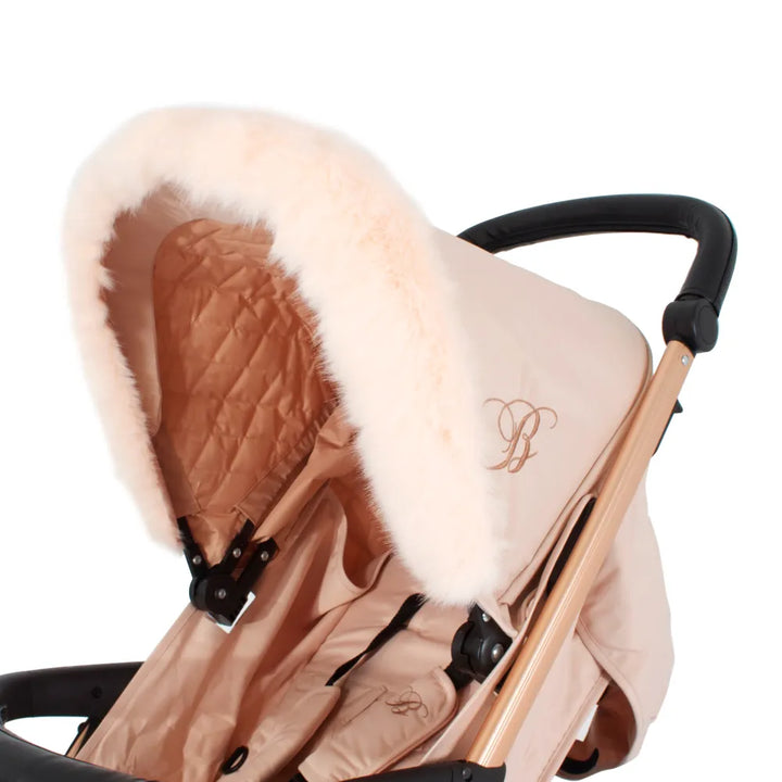 My Babiie – Luxurious Blush Faux Fur Pram Hood Trim