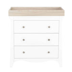 CuddleCo Clara White/Ash 3 Drawer Dresser & Changer