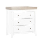 CuddleCo Clara White/Ash 3 Drawer Dresser & Changer