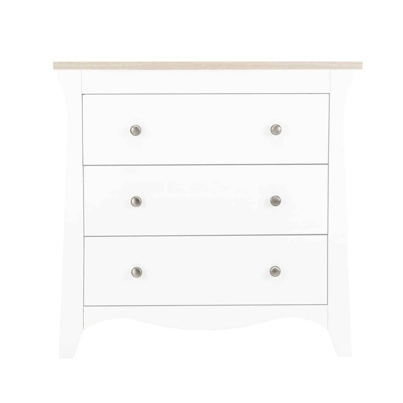 CuddleCo Clara White/Ash 3 Drawer Dresser & Changer