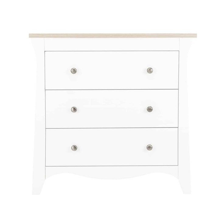 CuddleCo Clara White/Ash 3 Drawer Dresser & Changer