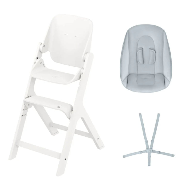 Maxi Cosi Nesta Wooden Highchair + Newborn Kit - White