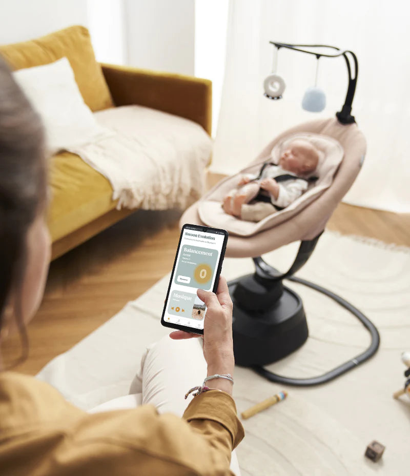 Babymoov Swoon Evolution Connect App-Connected Baby Swing