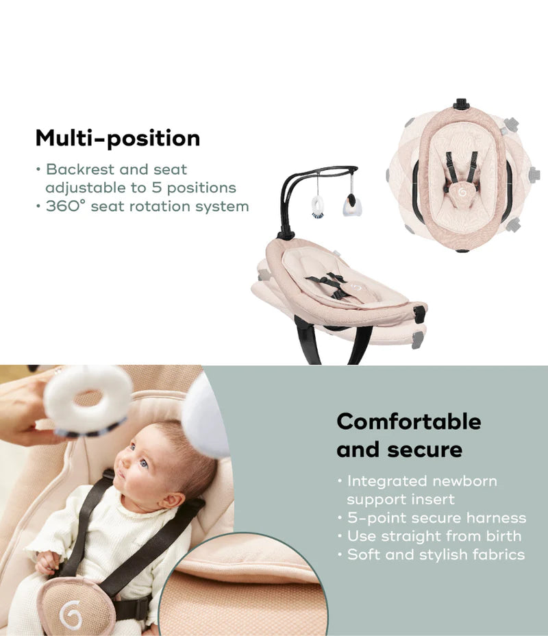 Babymoov Swoon Evolution Connect App-Connected Baby Swing