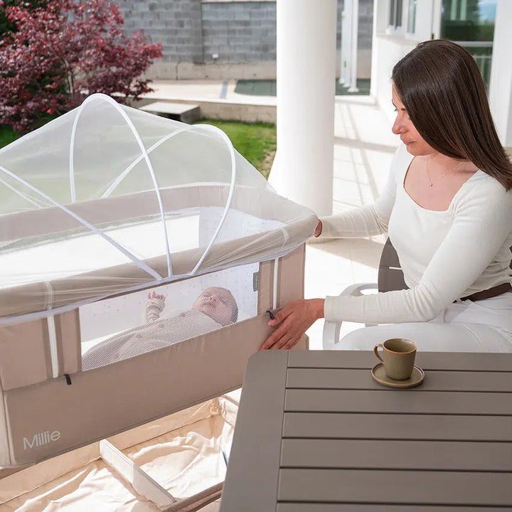 Lorelli Millie Bedside Crib - Beige