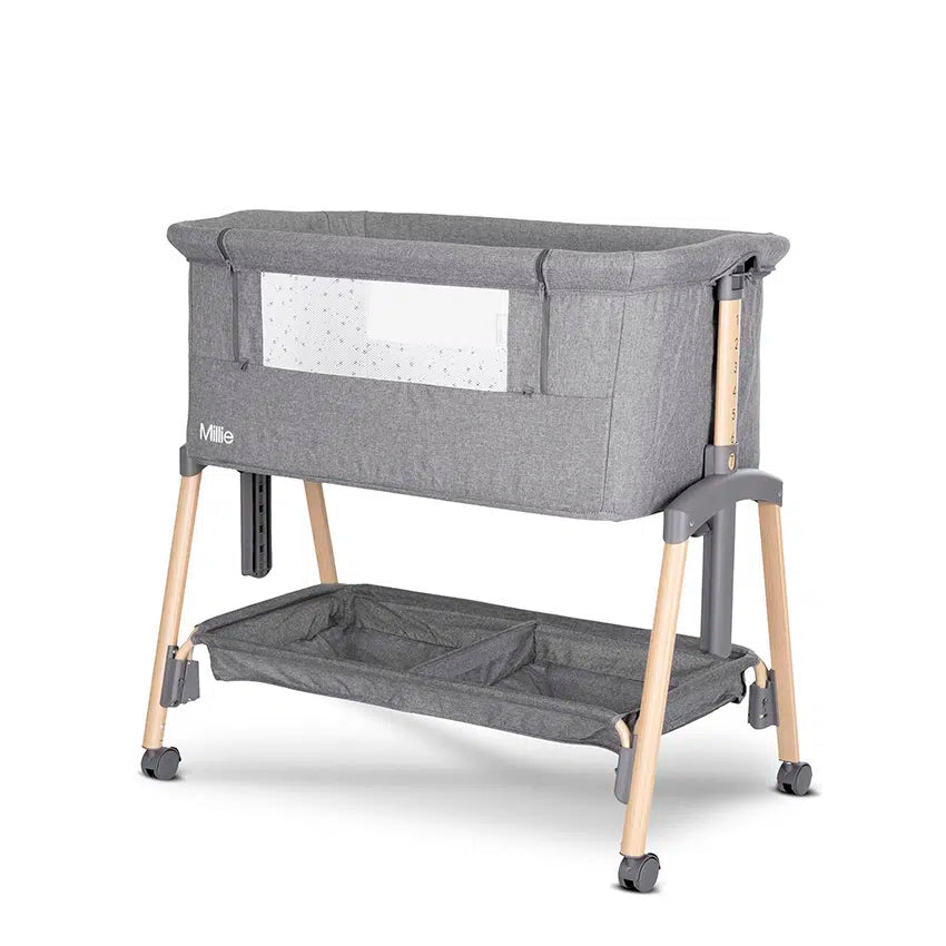 Lorelli Millie Bedside Crib - Grey