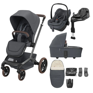 Maxi-Cosi Fame 8 Piece Pebble Slide Pro Premium Travel System Bundle – Moon Graphite