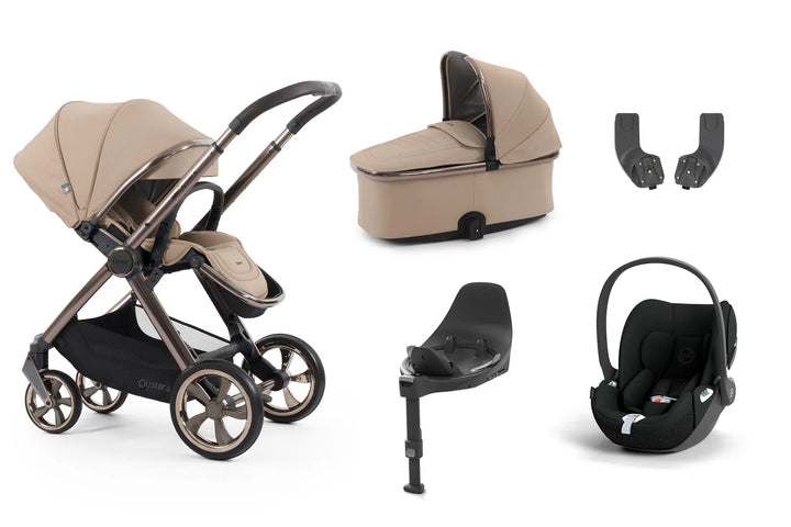 Oyster 4 Travel System Inc Cybex Cloud T Car Seat Bundle - Fawn