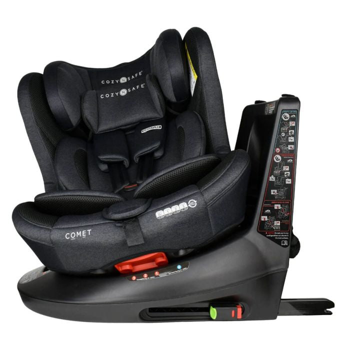 Cozy N Safe Comet Group 0+/1/2/3 360° Rotation Car Seat - Black/Grey