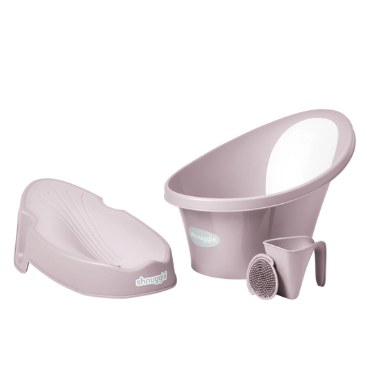 Shnuggle Newborn Support and Baby Bath Bundle - Blossom