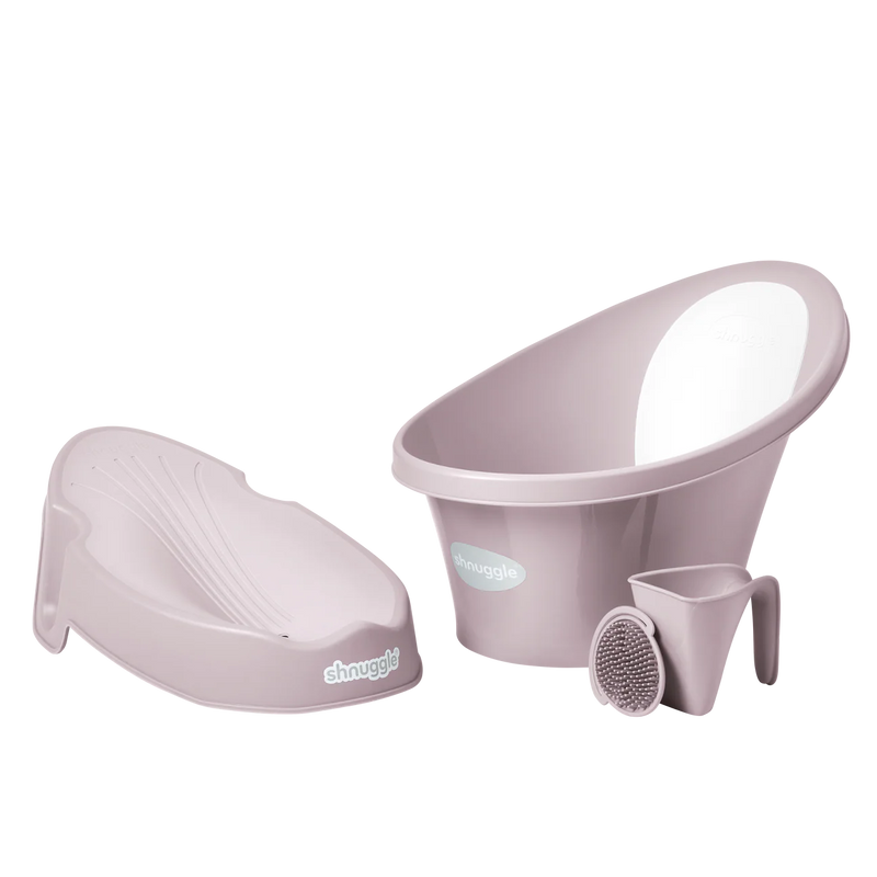 Shnuggle Newborn Support and Baby Bath Bundle - Blossom