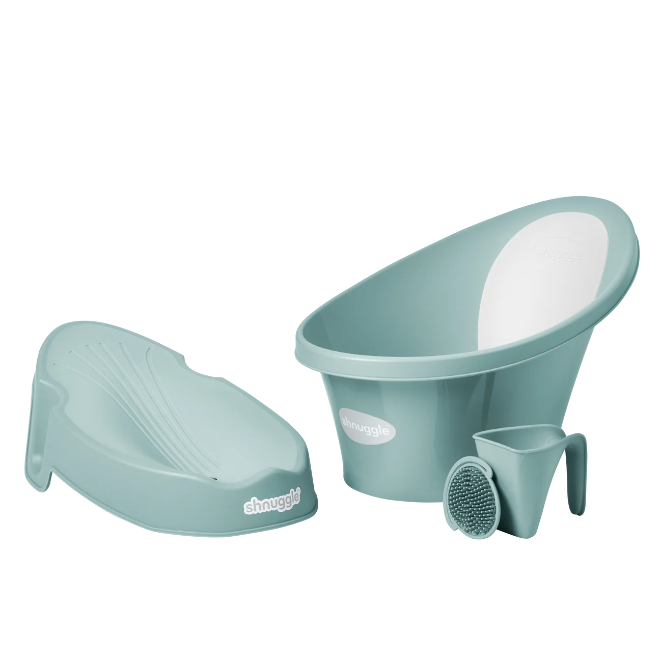 Shnuggle Newborn Support and Baby Bath Bundle - Eucalyptus