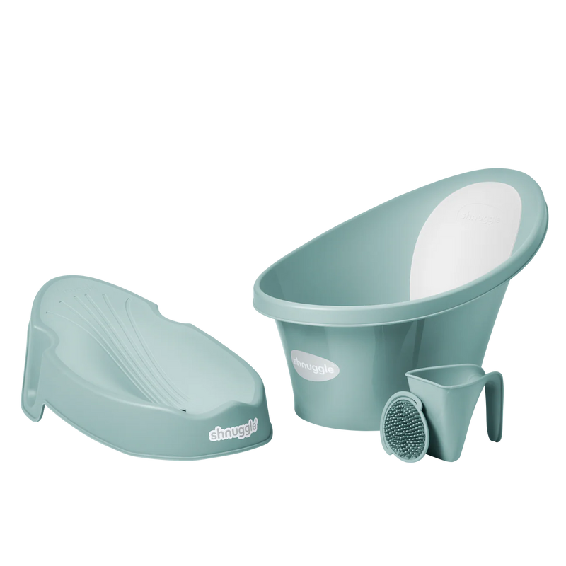 Shnuggle Newborn Support and Baby Bath Bundle - Eucalyptus