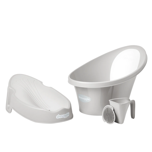 Shnuggle Newborn Support and Baby Bath Bundle - Taupe
