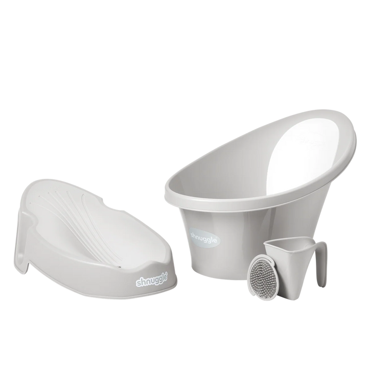 Shnuggle Newborn Support and Baby Bath Bundle - Taupe