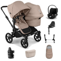 Bugaboo Donkey 6 Double Ultimate Cloud T Newborn Bundle - Desert Taupe