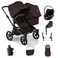 Bugaboo Donkey 6 Double Ultimate Cloud T Newborn Bundle - Cocoa