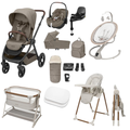 Maxi-Cosi Oxford+ Premium Travel System + Home Premium Bundle - Twillic Truffle