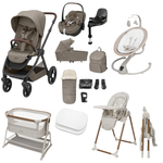 Maxi-Cosi Oxford+ Premium Travel System + Home Premium Bundle - Twillic Truffle