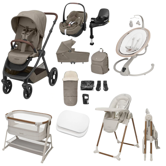 Maxi-Cosi Oxford+ Premium Travel System + Home Premium Bundle - Twillic Truffle