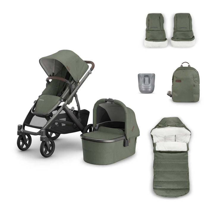 UPPAbaby Vista V3 Pushchair Bundle - Evelyn (Green Melange)