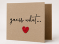 Guess What… Crochet Heart Pregnancy Announcement Card
