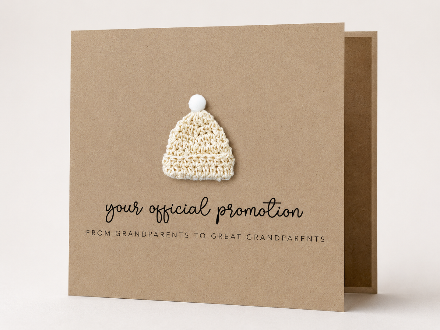 Great Grandparents Crochet Pregnancy Announcement Card