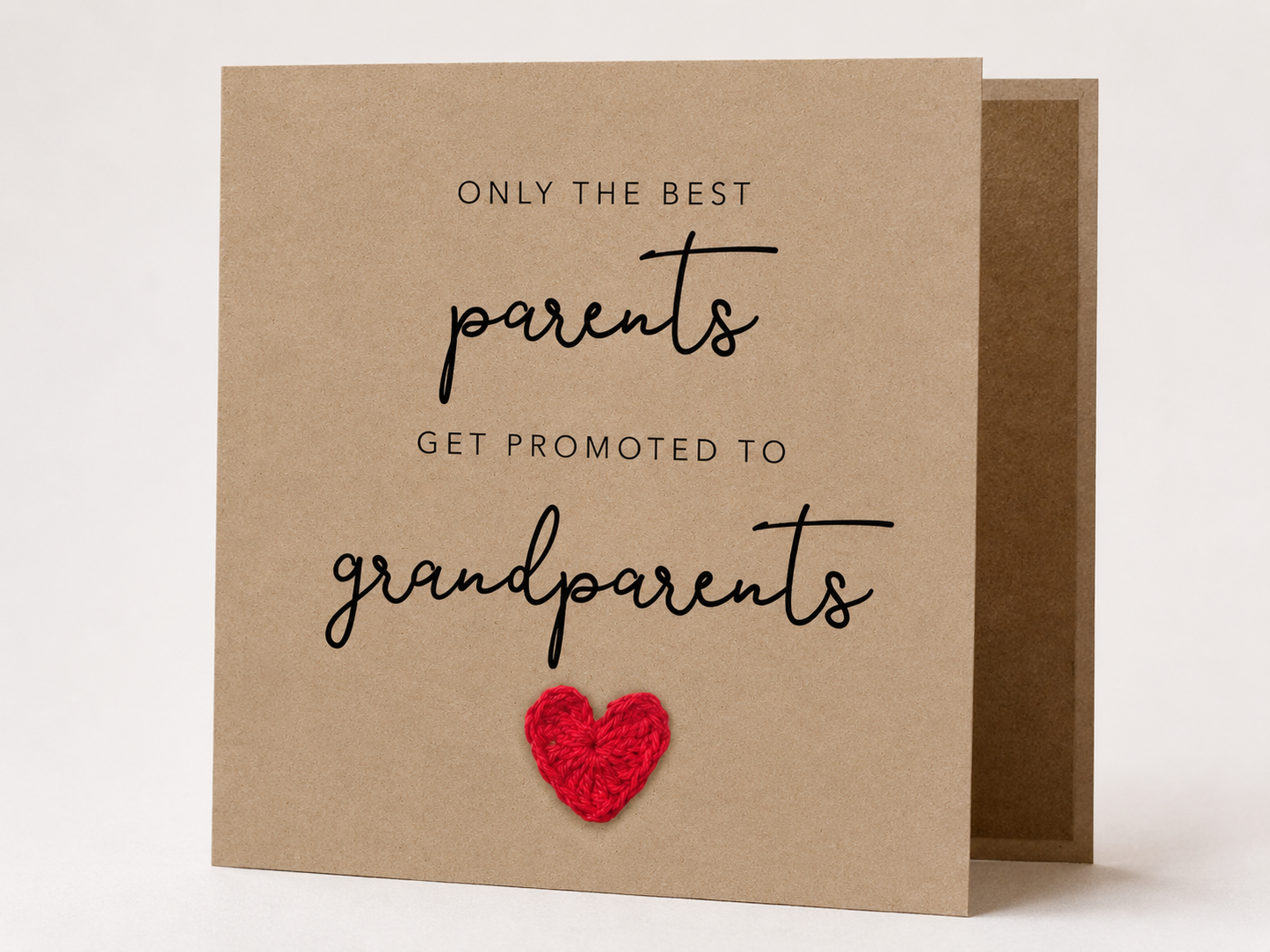 Parents to Grandparents Crochet Pregnancy Announcement Card